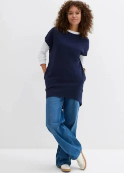 bonprix Shirts & Tops^Longshirt aus reiner Baumwolle dunkelblau