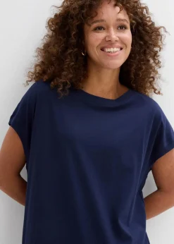 bonprix Shirts & Tops^Longshirt aus reiner Baumwolle dunkelblau