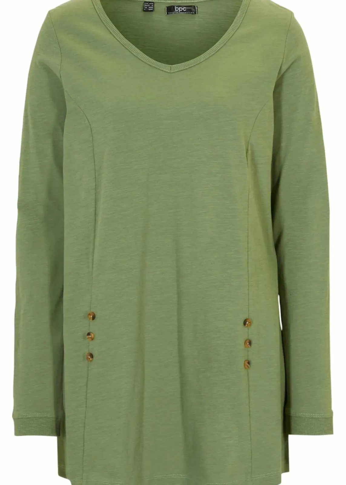 bonprix Shirts & Tops^Longshirt aus reiner Baumwolle farngrün