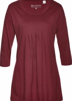 bonprix Shirts & Tops^Longshirt aus reiner Baumwolle ahornrot