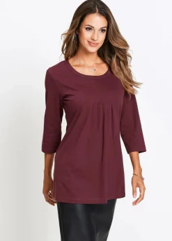 bonprix Shirts & Tops^Longshirt aus reiner Baumwolle ahornrot