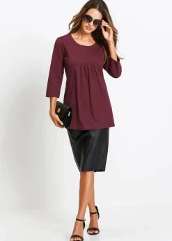 bonprix Shirts & Tops^Longshirt aus reiner Baumwolle ahornrot