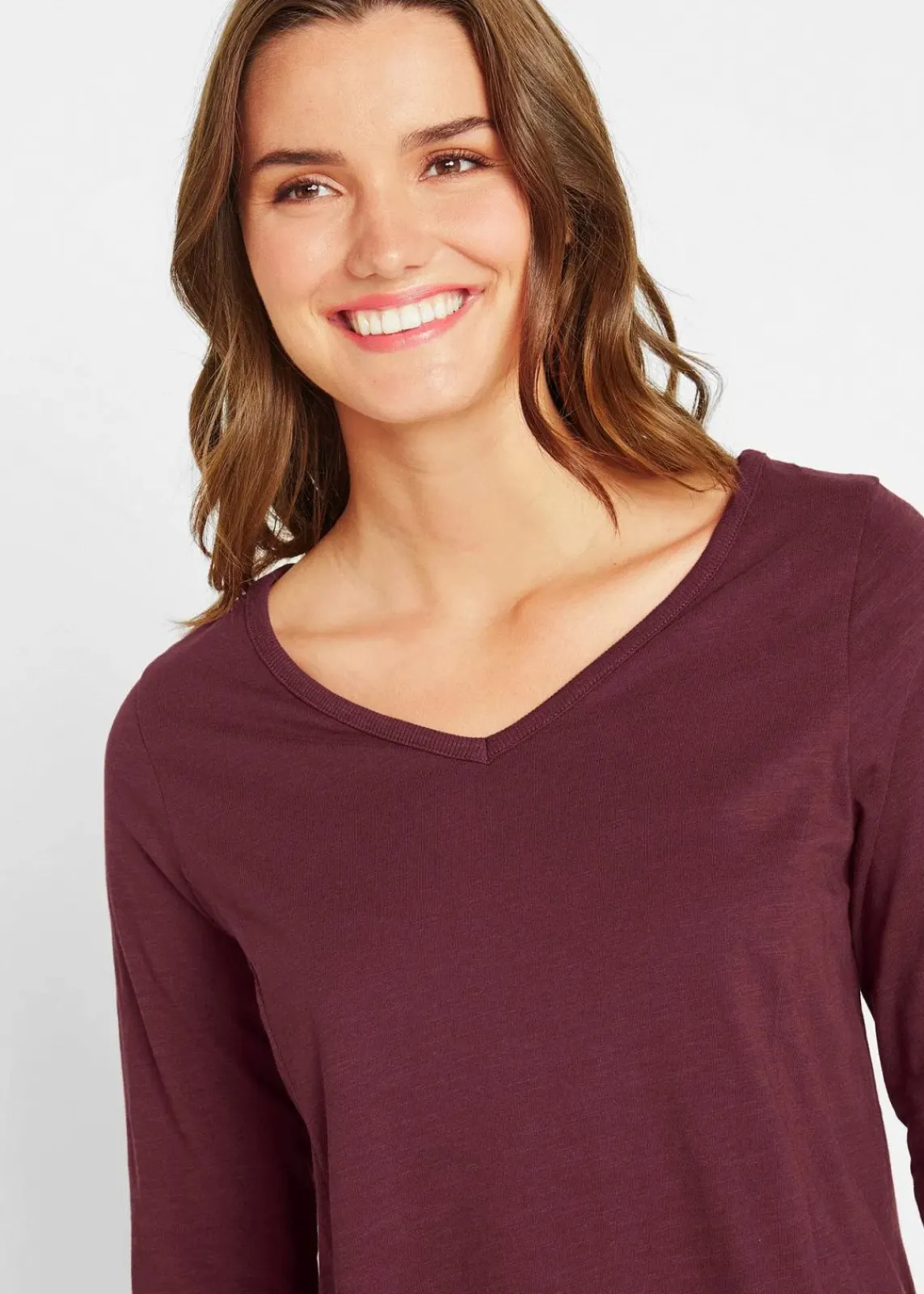 bonprix Shirts & Tops^Longshirt aus reiner Baumwolle ahornrot