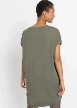 bonprix Shirts & Tops^Longshirt aus reiner Baumwolle oliv