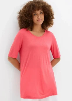bonprix Bekleidung·Röcke|Basics^Longshirt aus softer Viskose paradiespink