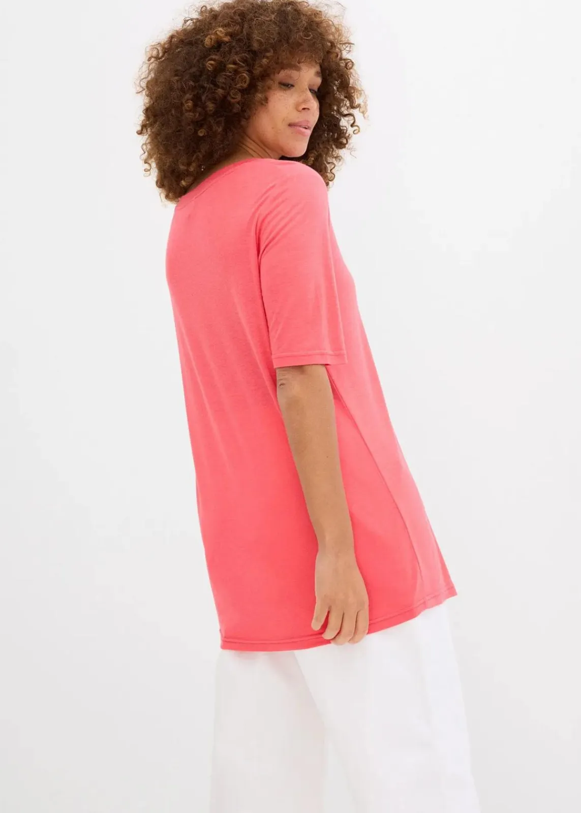 bonprix Bekleidung·Röcke|Basics^Longshirt aus softer Viskose paradiespink