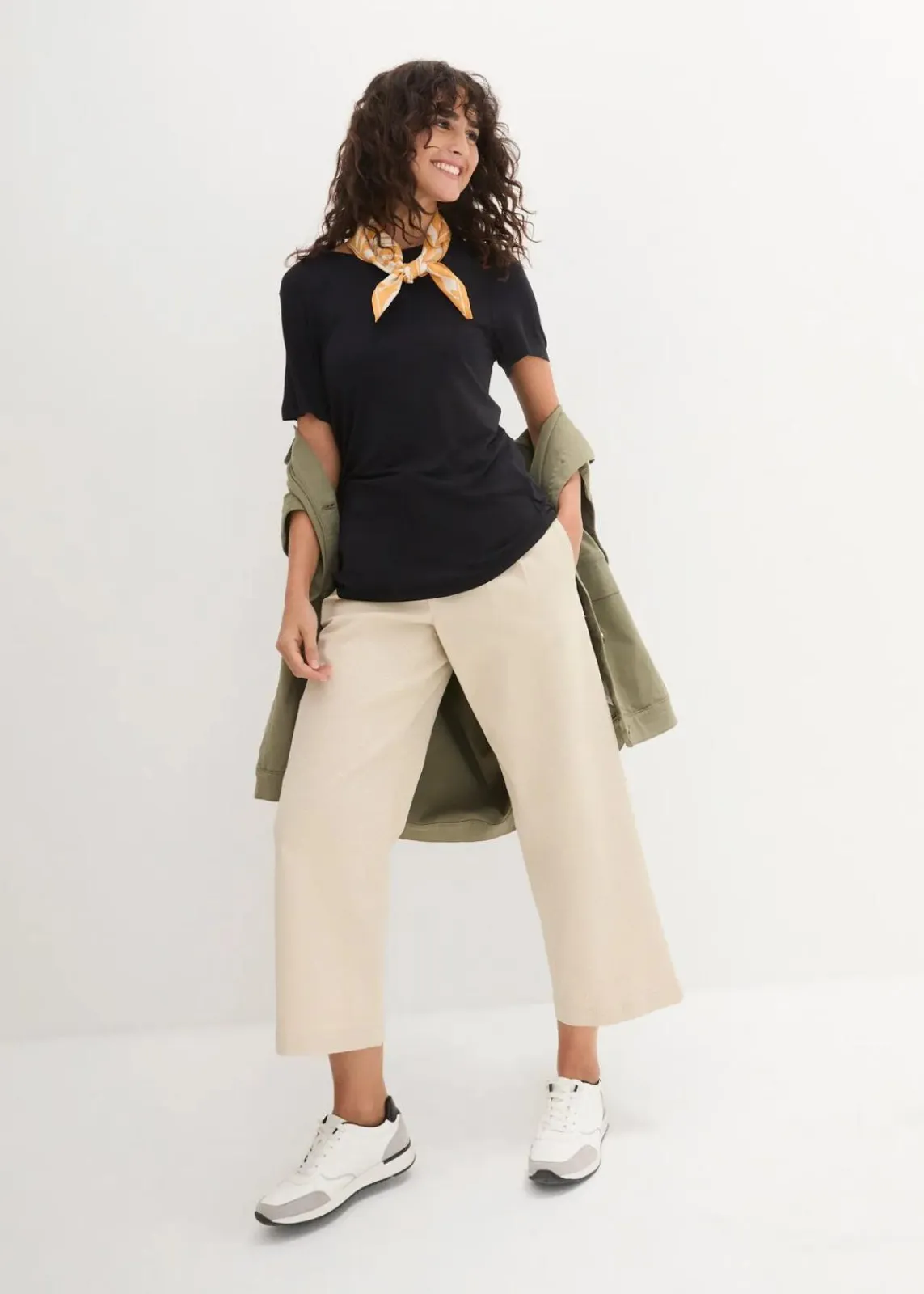 bonprix Bekleidung·Röcke|Basics^Longshirt aus softer Viskose schwarz