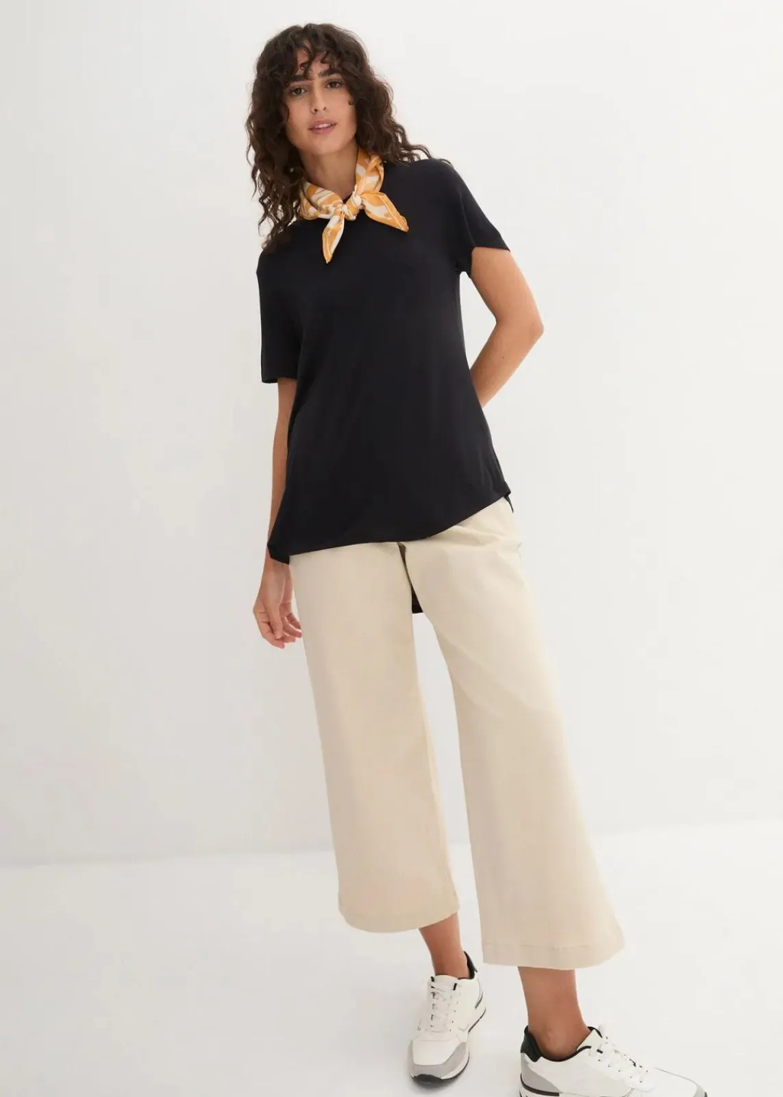 bonprix Bekleidung·Röcke|Basics^Longshirt aus softer Viskose schwarz