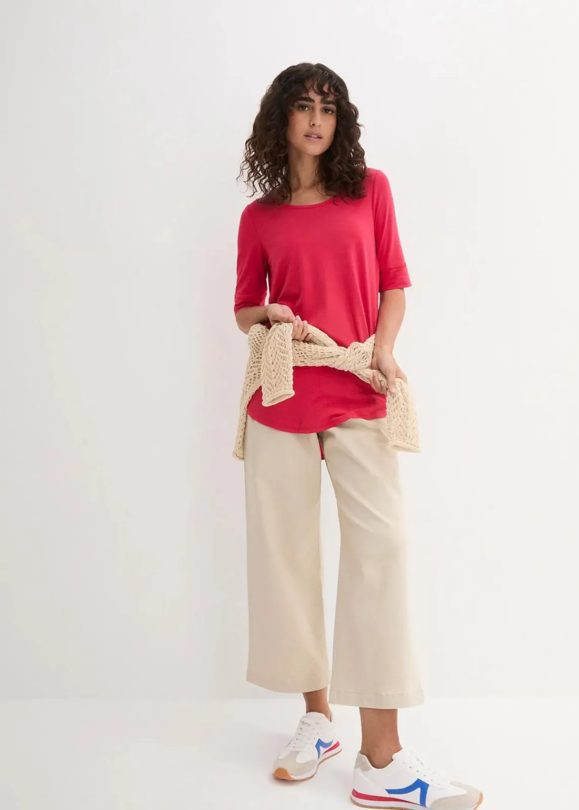 bonprix Shirts & Tops|Basics^Long-Shirt aus softer Viskose rot