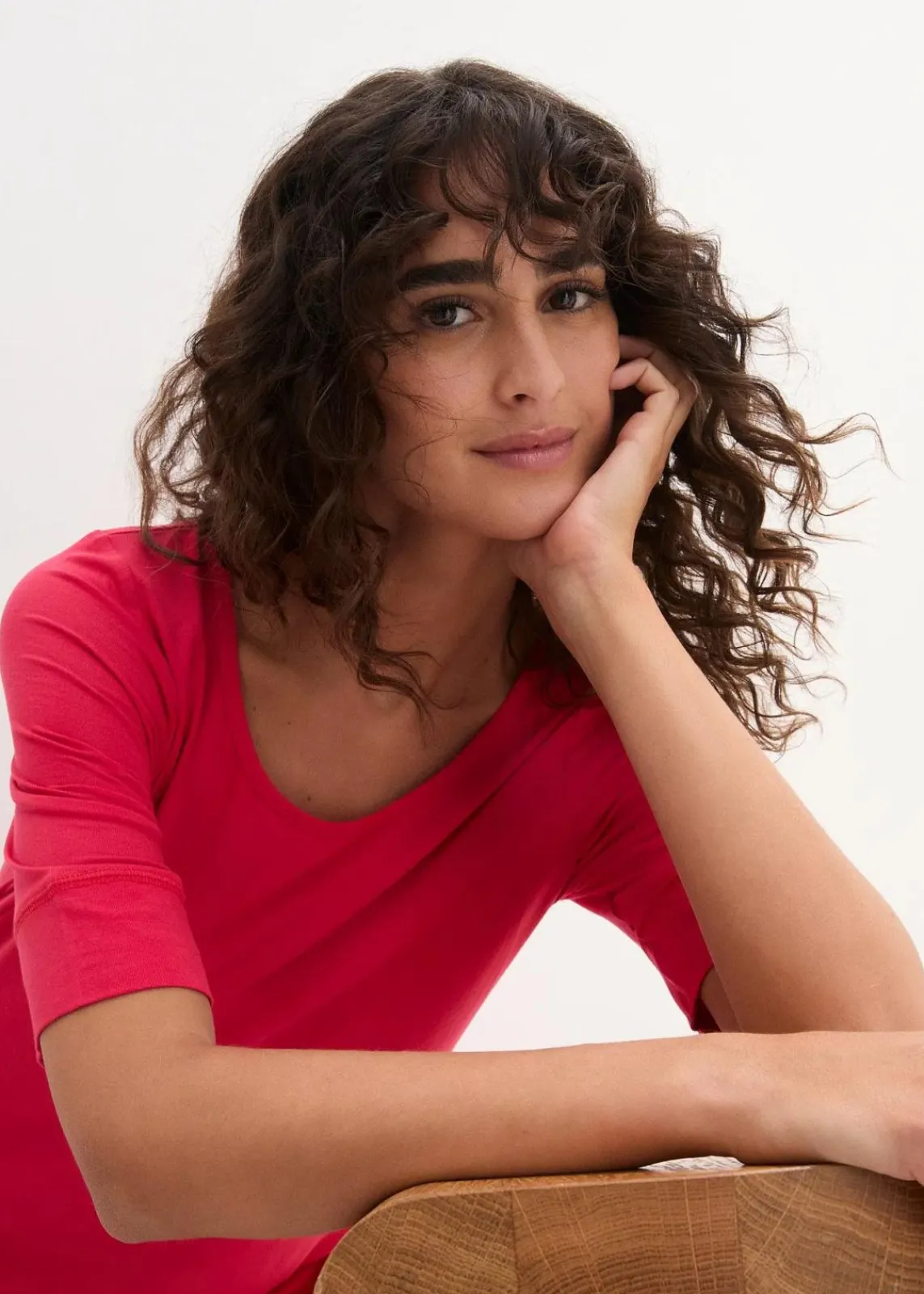 bonprix Shirts & Tops|Basics^Long-Shirt aus softer Viskose rot