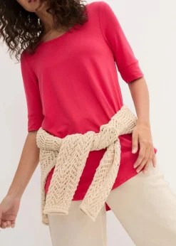 bonprix Shirts & Tops|Basics^Long-Shirt aus softer Viskose rot