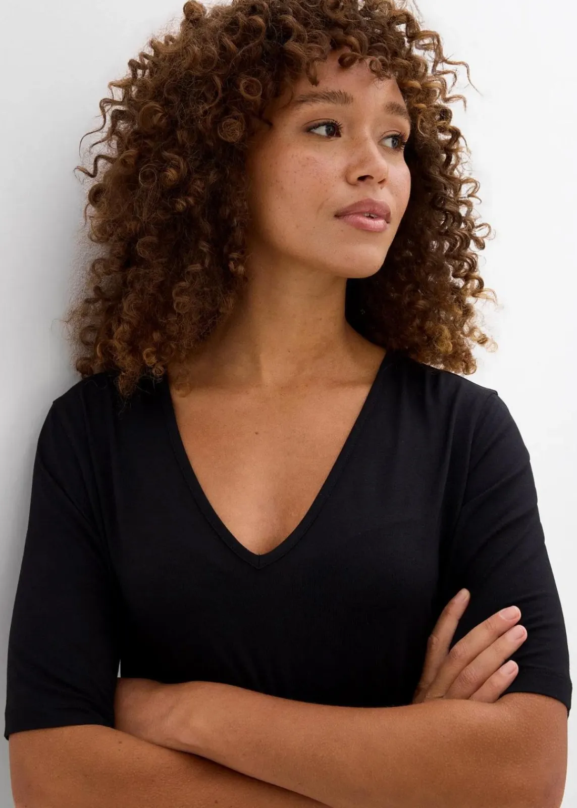 bonprix Bekleidung·Röcke|Basics^Longshirt aus softer Viskose schwarz