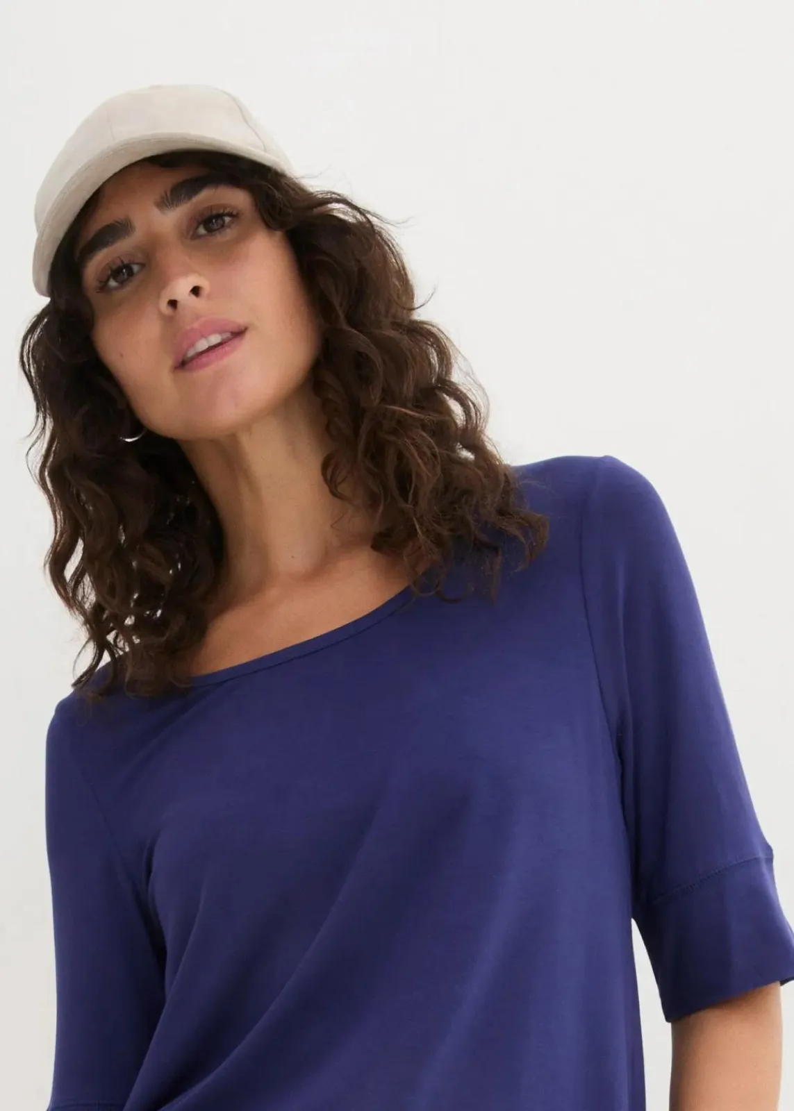 bonprix Shirts & Tops|Basics^Long-Shirt aus softer Viskose mitternachtsblau