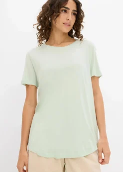 bonprix Nachhaltigere Materialien|Shirts & Tops^Longshirt aus softer Viskose hellschilf