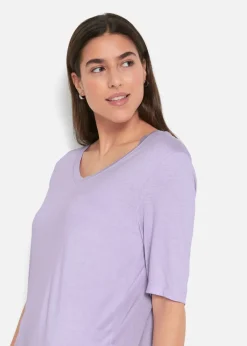 bonprix Nachhaltigere Materialien|Shirts & Tops^Longshirt aus softer Viskose, 2er-Pack zartflieder+eukalyptusgrün
