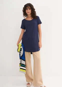 bonprix Shirts & Tops|Basics^Longshirt aus softer Viskose dunkelblau