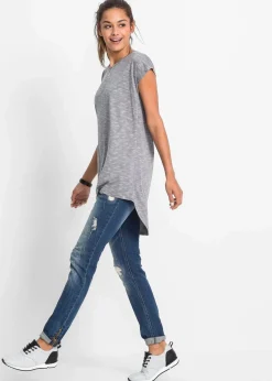 bonprix Shirts & Tops^Longshirt aus Viskose-Mischung grau multi