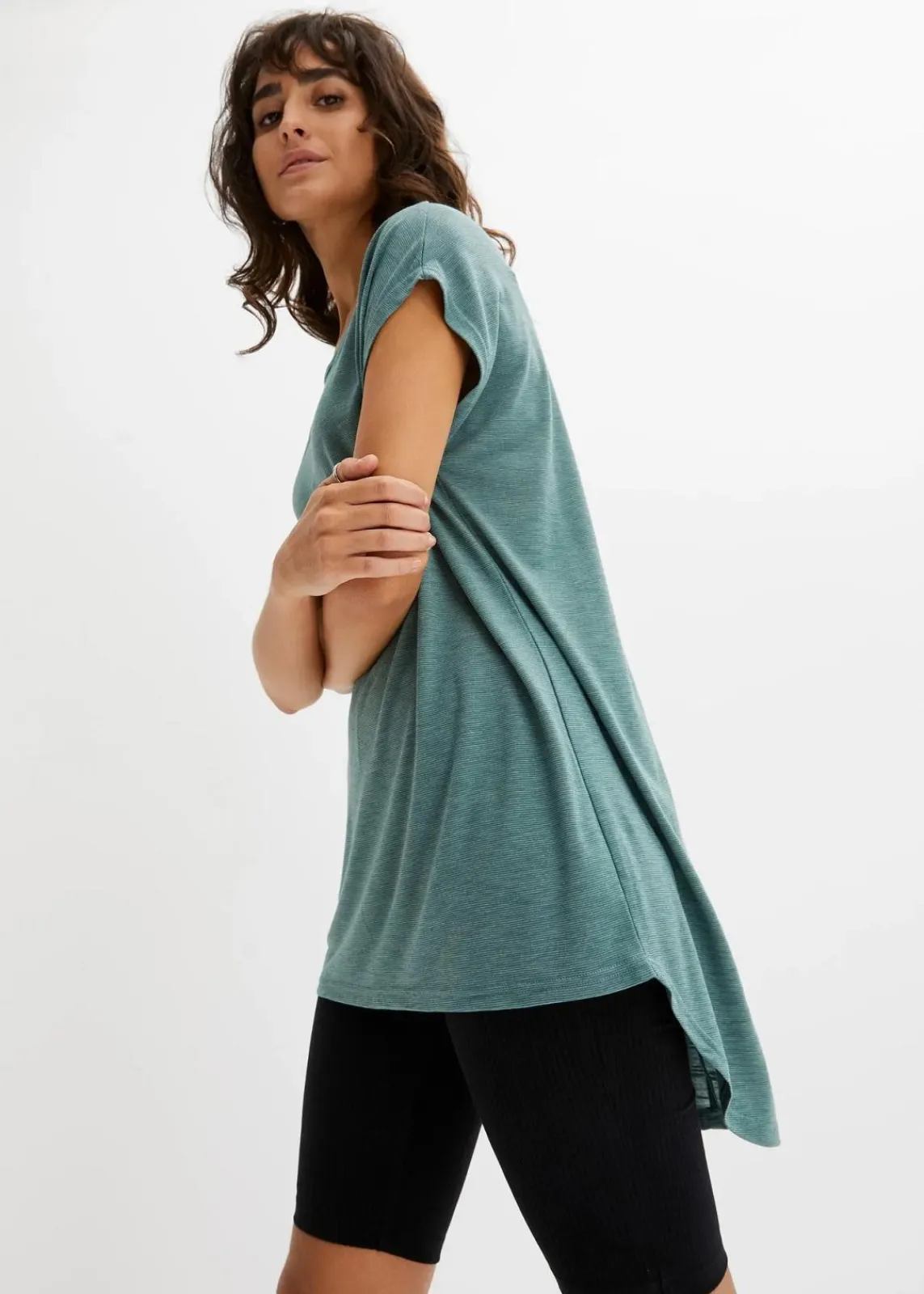 bonprix Shirts & Tops^Longshirt aus Viskose-Mischung graugrün