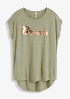 bonprix Shirts & Tops^Longshirt aus Viskose-Mix seegras bedruckt
