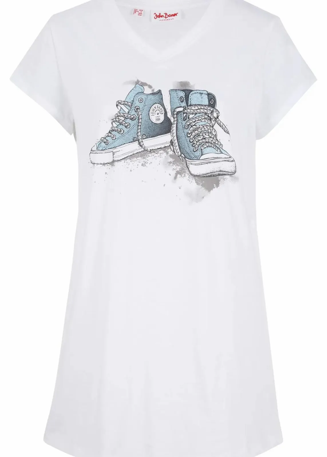 bonprix Shirts & Tops^Longshirt, bedruckt weiß