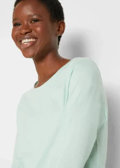 bonprix Shirts & Tops|Basics^Longshirt (5er-Pack) kristallrosa + kristallmint + mattaqua + rauchflieder + weiß