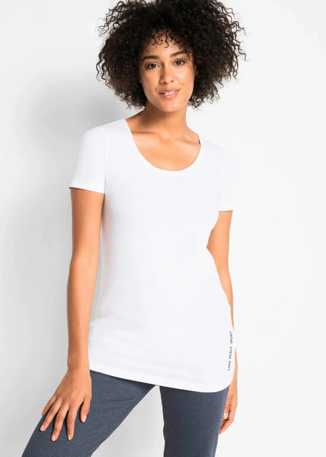 bonprix Shirts & Tops^Longshirt mit Schriftzug (2er Pack) schwarz + weiß