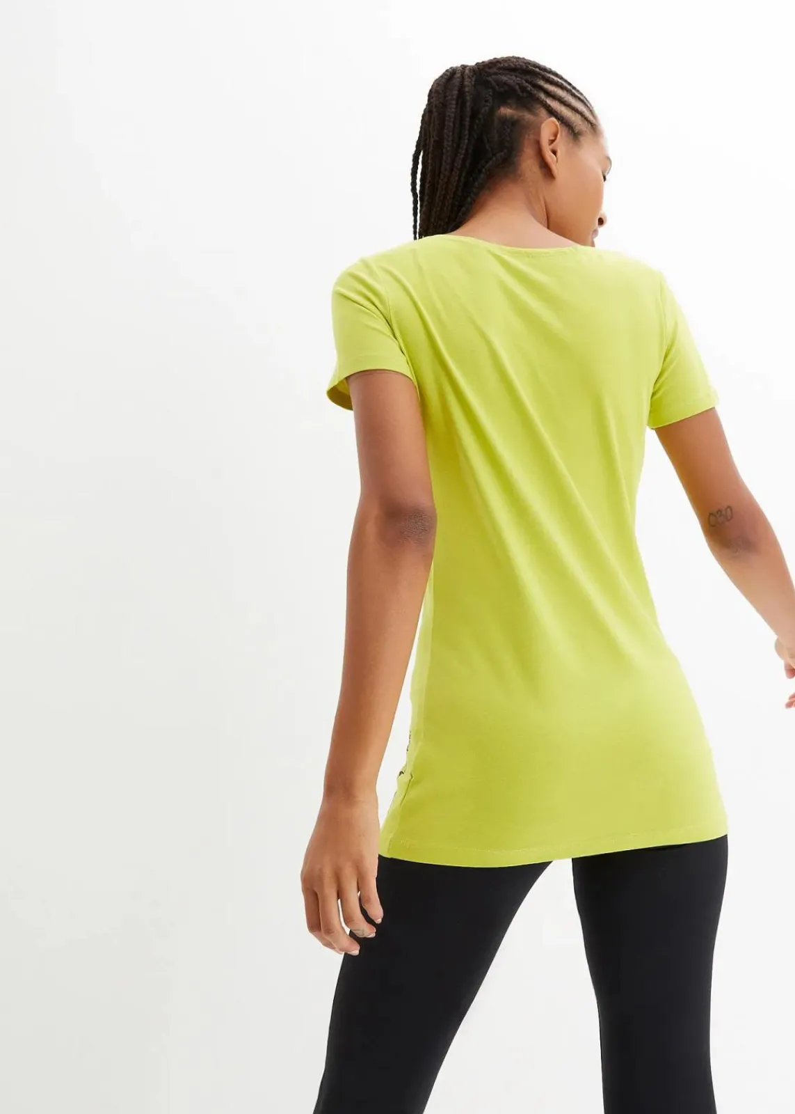 bonprix Shirts & Tops^Longshirt mit Schriftzug (2er Pack) pistazie + schwarz