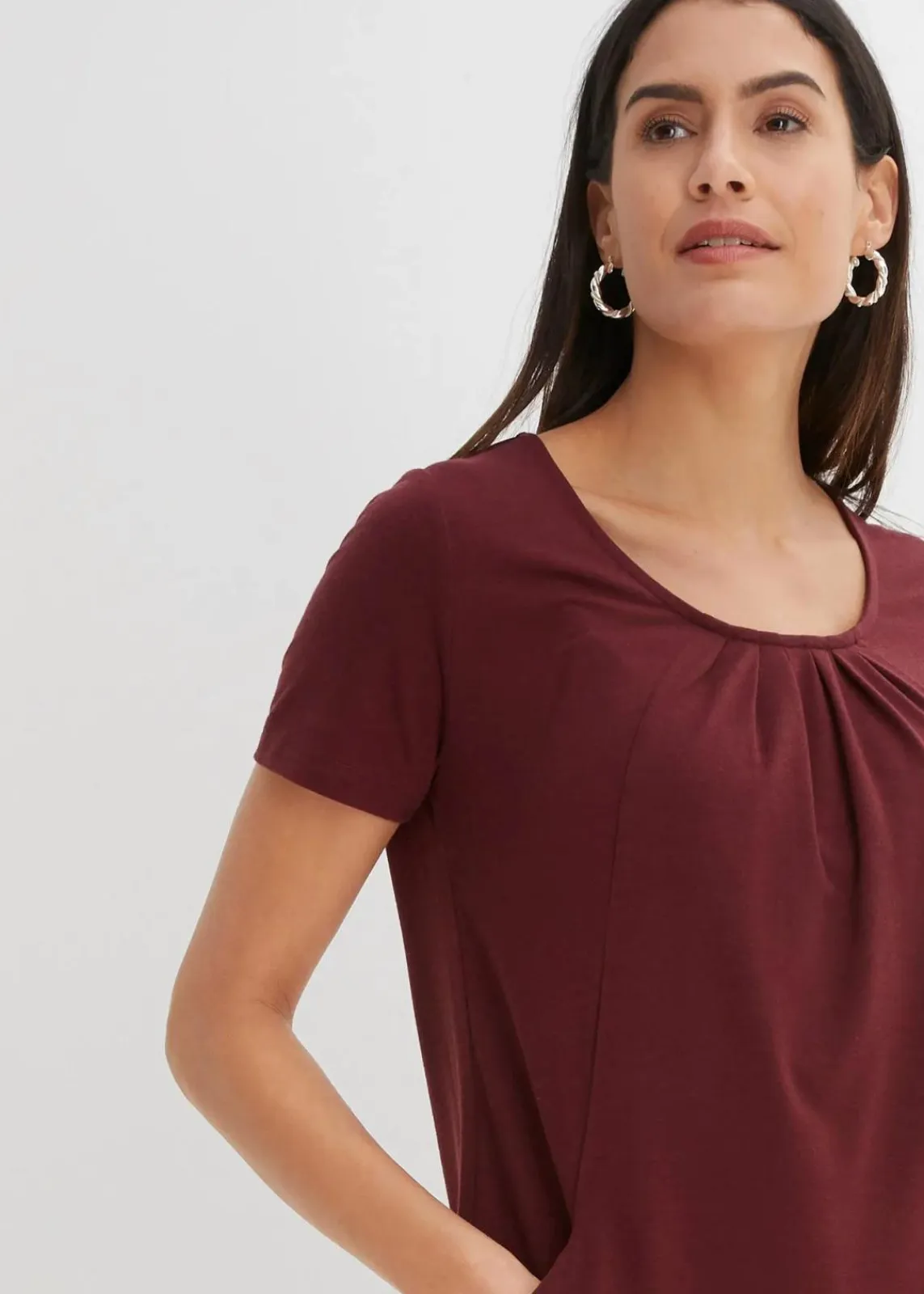 bonprix Shirts & Tops^Longshirt mit Viskose dunkelbeere