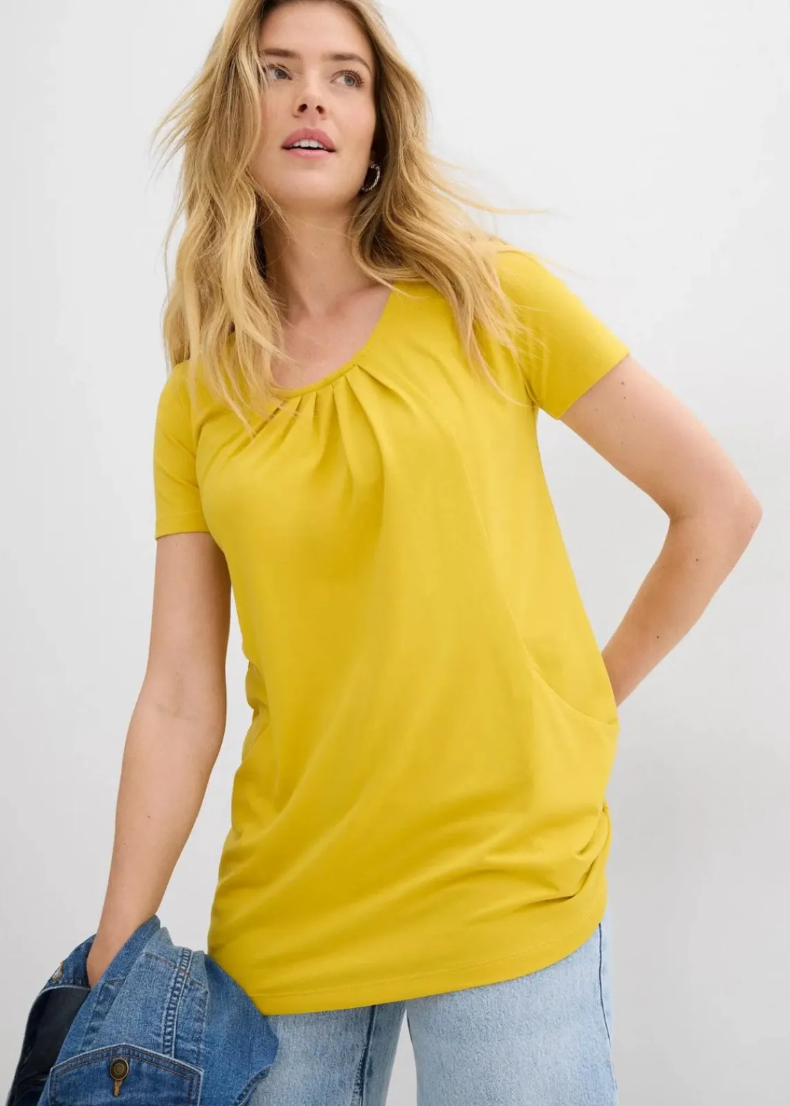 bonprix Shirts & Tops^Longshirt mit Viskose lemoncurry