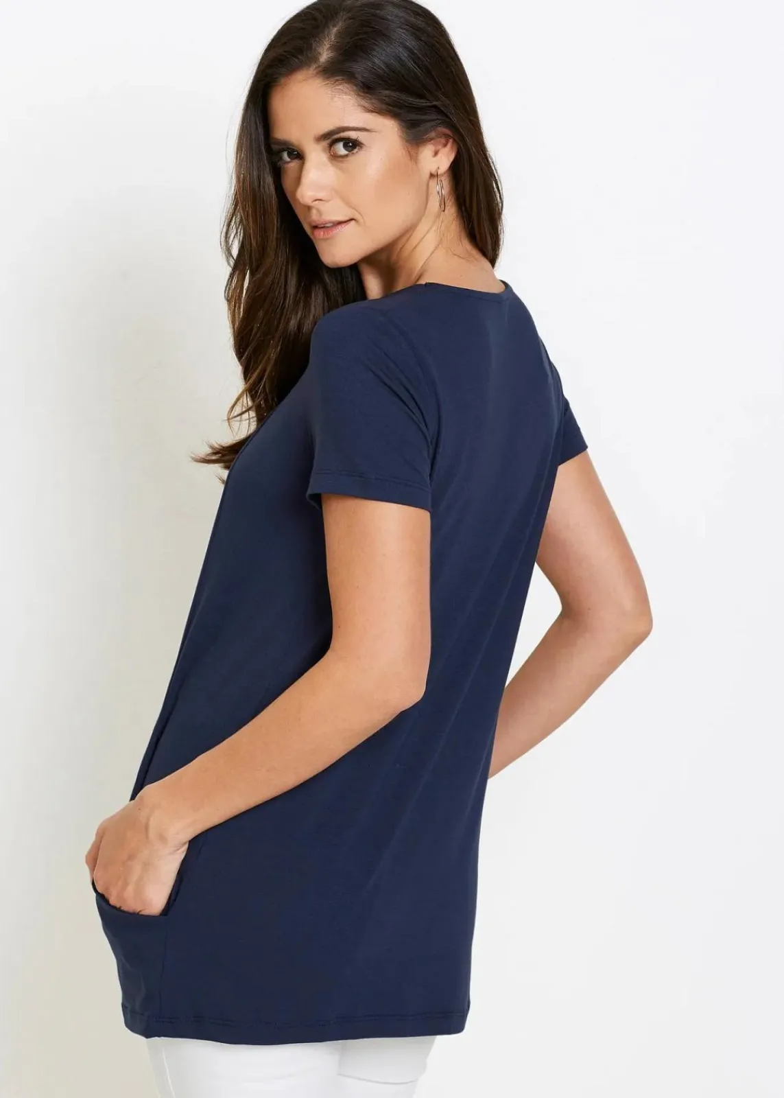 bonprix Shirts & Tops^Longshirt mit Viskose dunkelblau