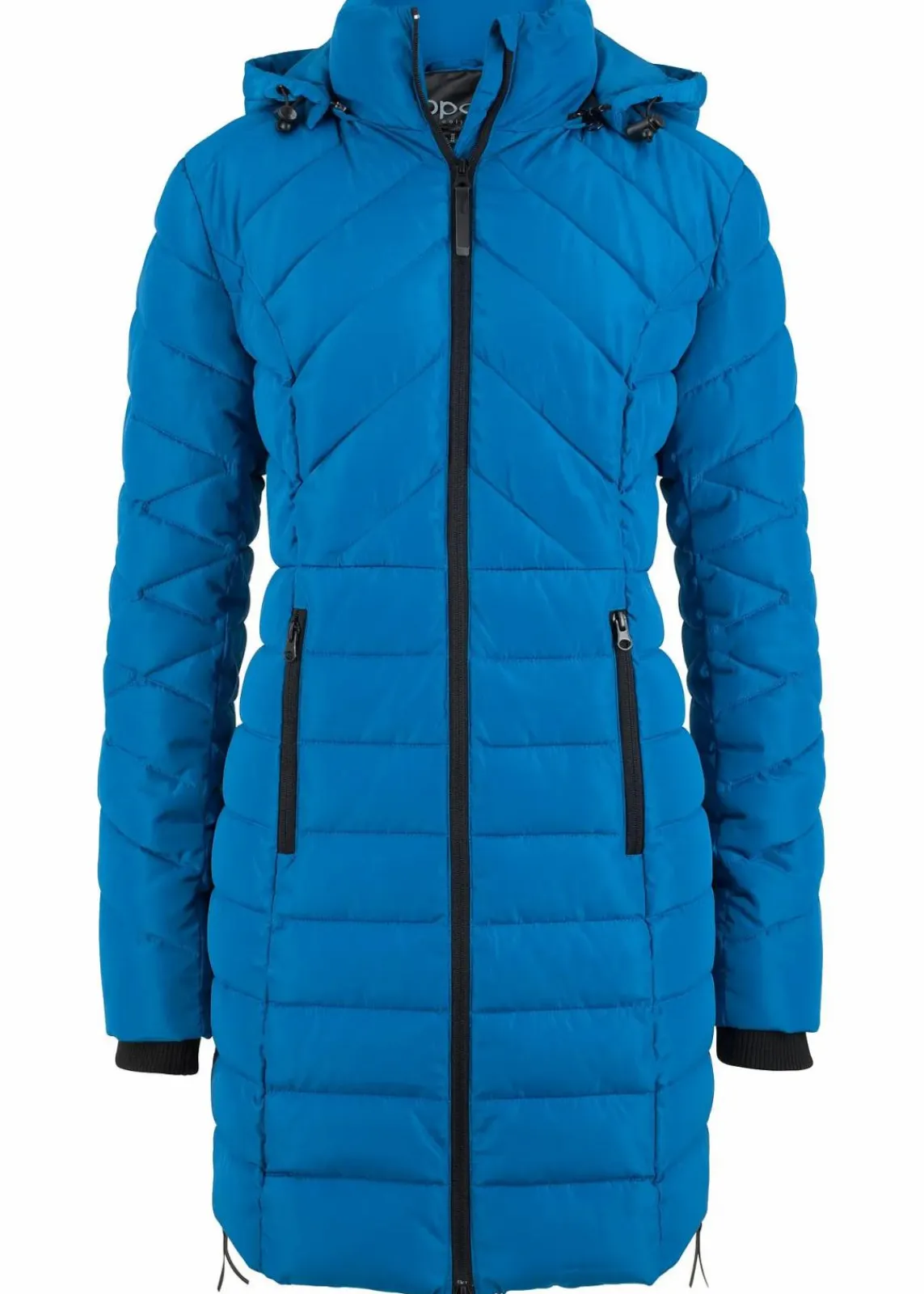 bonprix Jacken & Mäntel|Bekleidung·Hosen^Long-Steppjacke mit Wattierung azurblau