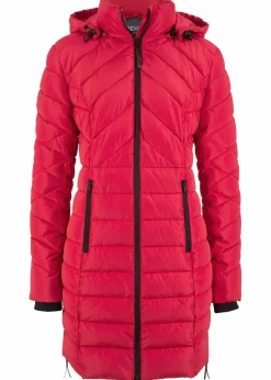 bonprix Jacken & Mäntel|Bekleidung·Hosen^Long-Steppjacke mit Wattierung rot