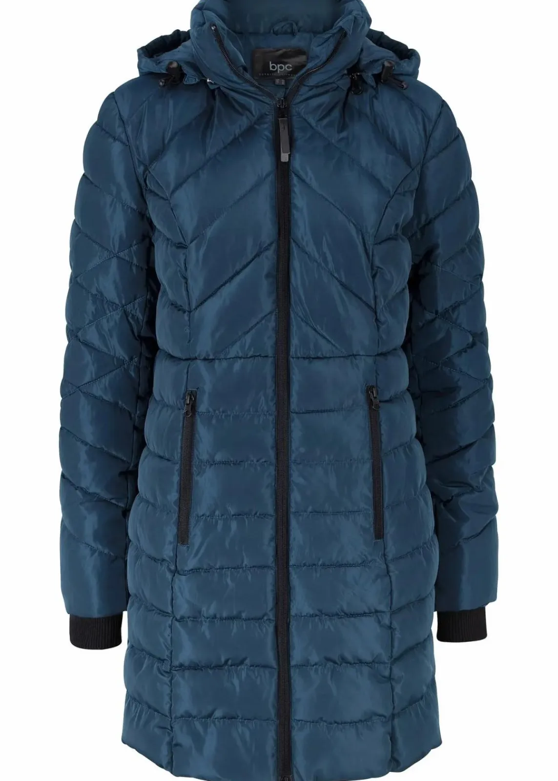 bonprix Jacken & Mäntel|Bekleidung·Hosen^Long-Steppjacke mit Wattierung dunkelblau