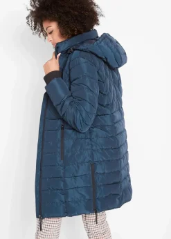 bonprix Jacken & Mäntel|Bekleidung·Hosen^Long-Steppjacke mit Wattierung dunkelblau