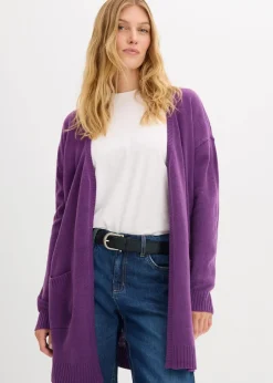 bonprix Pullover & Strickjacken|Basics^Longstrickjacke tiefviolett
