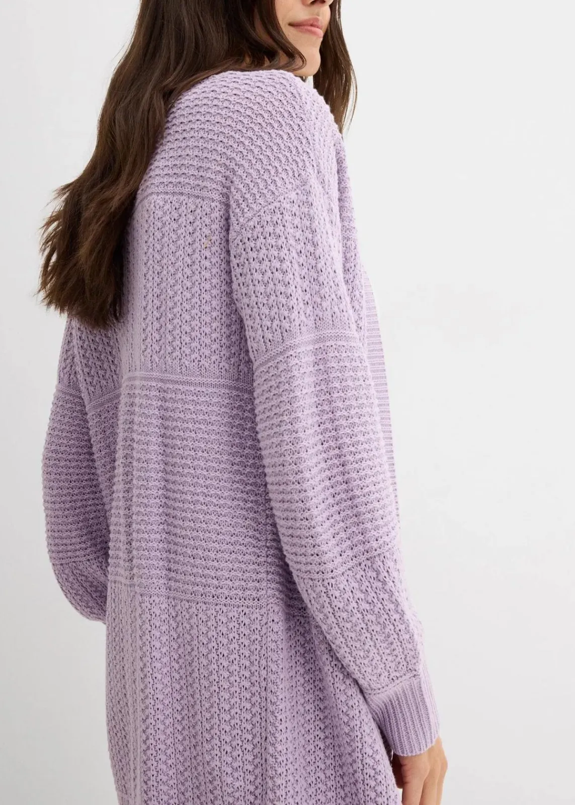 bonprix Bekleidung·Umstandsmode|Strickmode^Longstrickjacke zartflieder