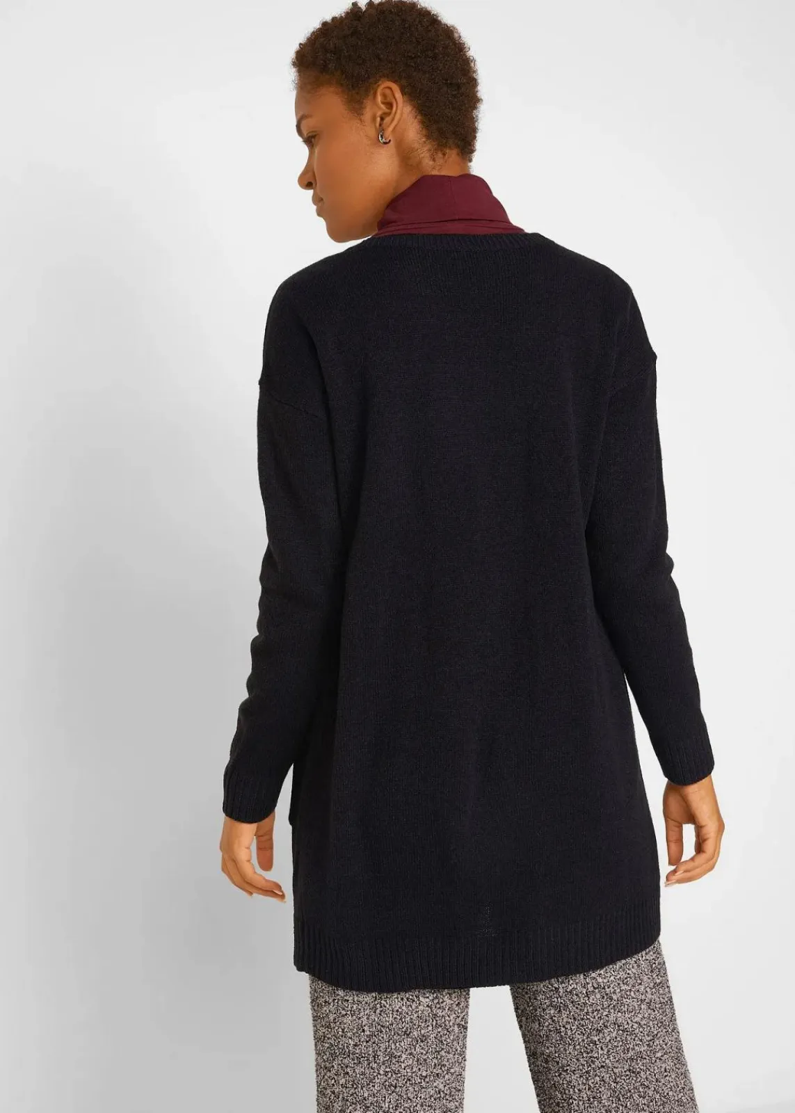 bonprix Pullover & Strickjacken|Basics^Longstrickjacke schwarz