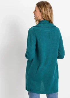 bonprix Bekleidung·Umstandsmode|Strickmode^Longstrickjacke blaugrün