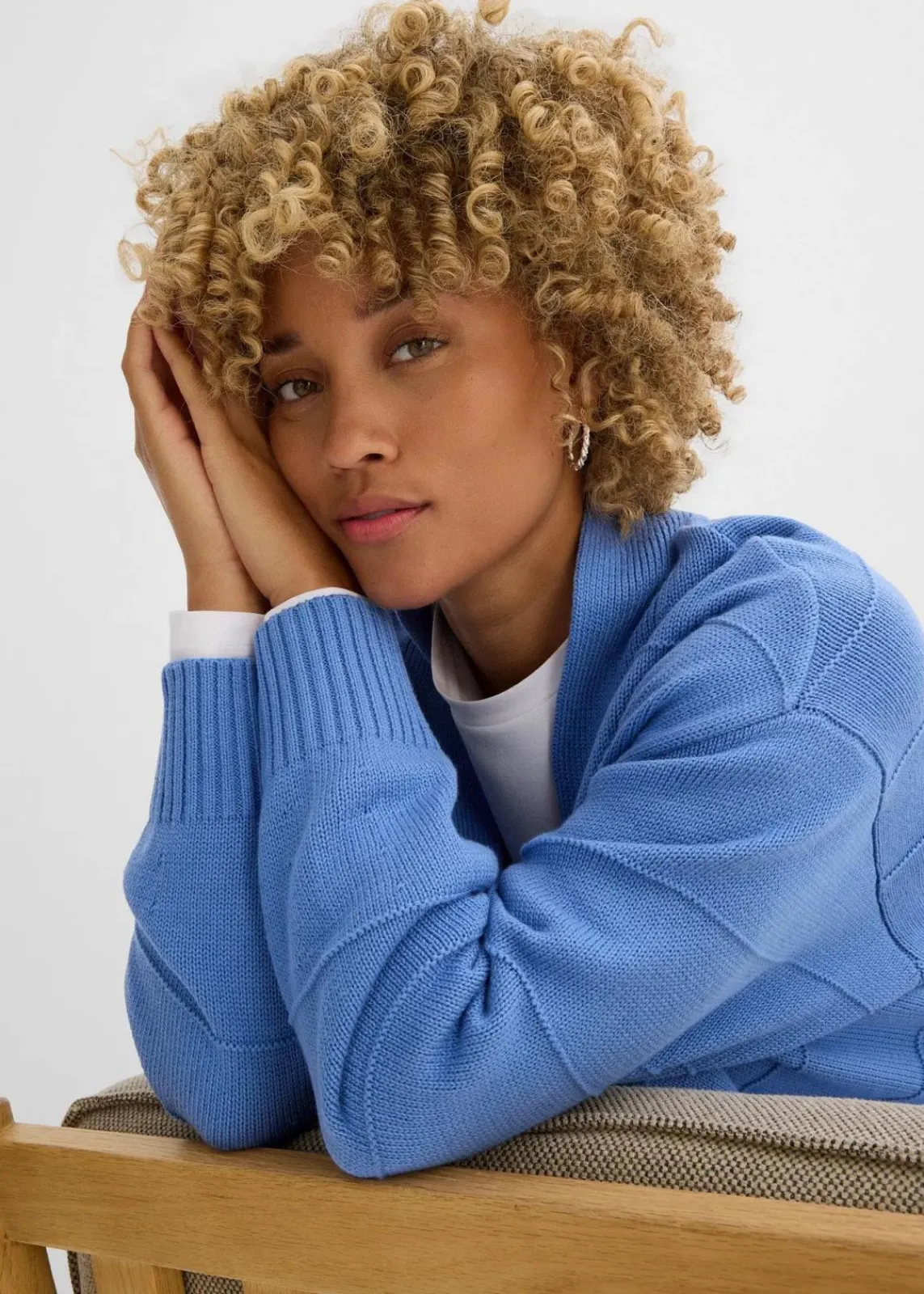 bonprix Bekleidung·Umstandsmode|Bekleidung·Jeans^Longstrickjacke wolkenblau