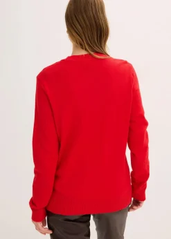 bonprix Bekleidung·Umstandsmode|Bekleidung·Röcke^Longstrickjacke aus softem Viskose-Mix lavarot