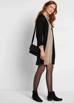 bonprix Strickmode|Pullover & Strickjacken^Longstrickjacke, Langarm schwarz