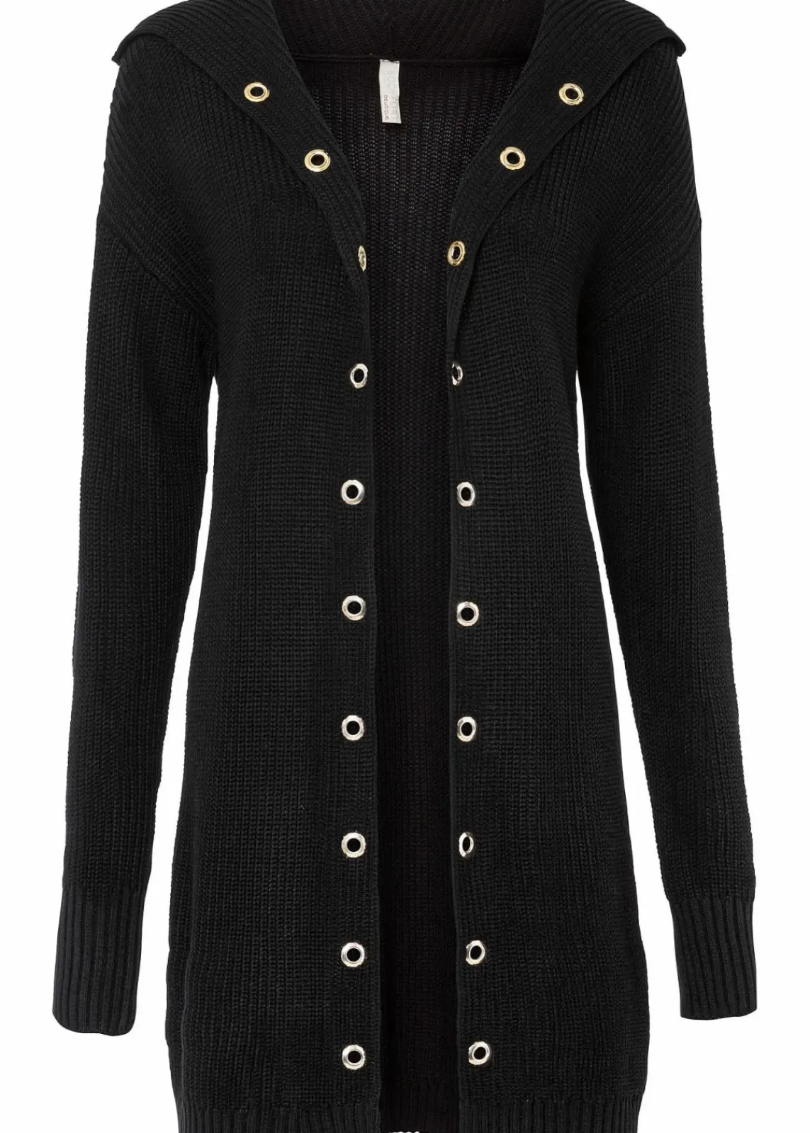 bonprix Bekleidung·Umstandsmode|Bekleidung·Jeans^Longstrickjacke mit Kapuze schwarz