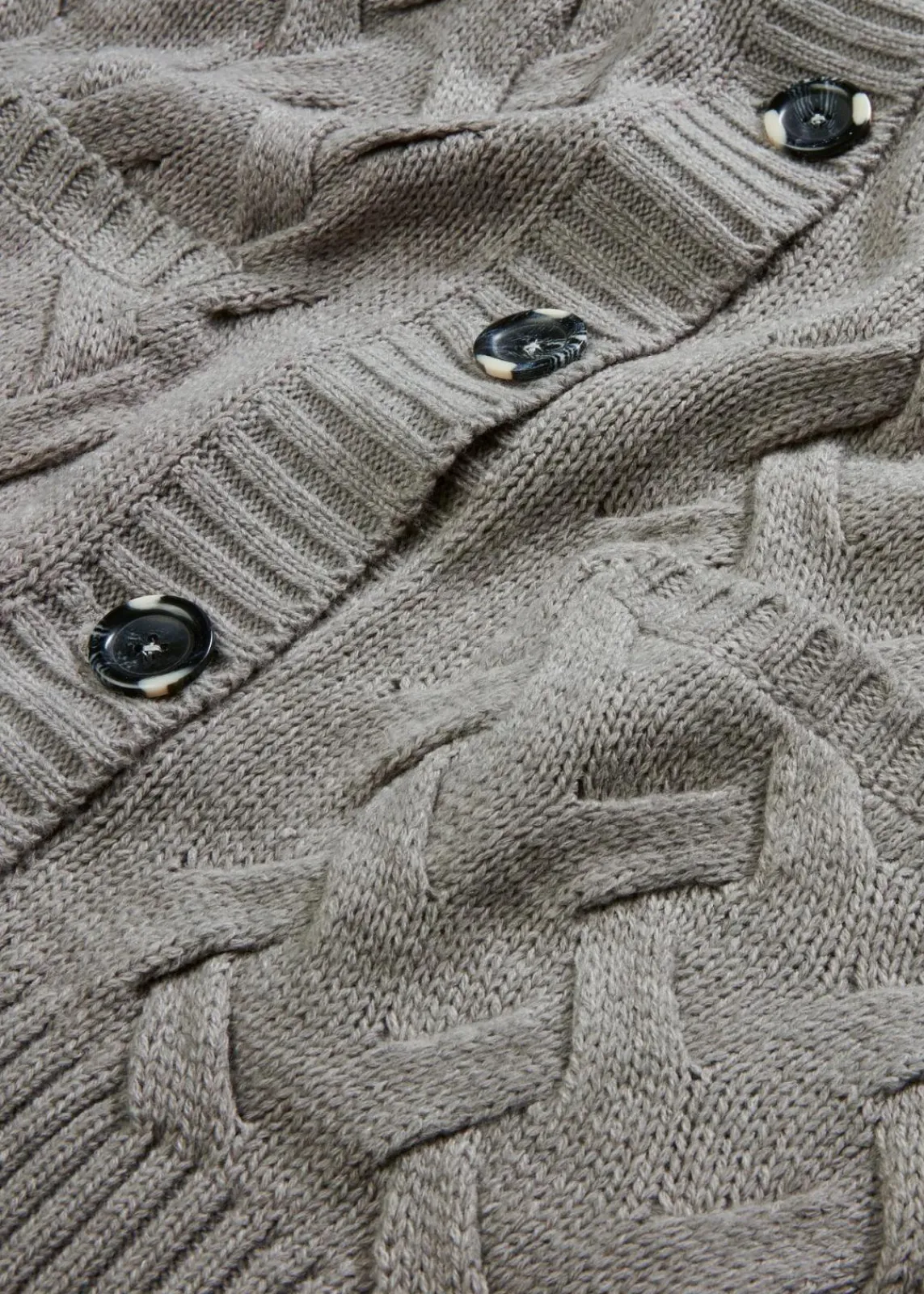 bonprix Bekleidung·Umstandsmode|Pullover & Strickjacken^Longstrickjacke mit Schalkragen und Zopfmuster grau meliert