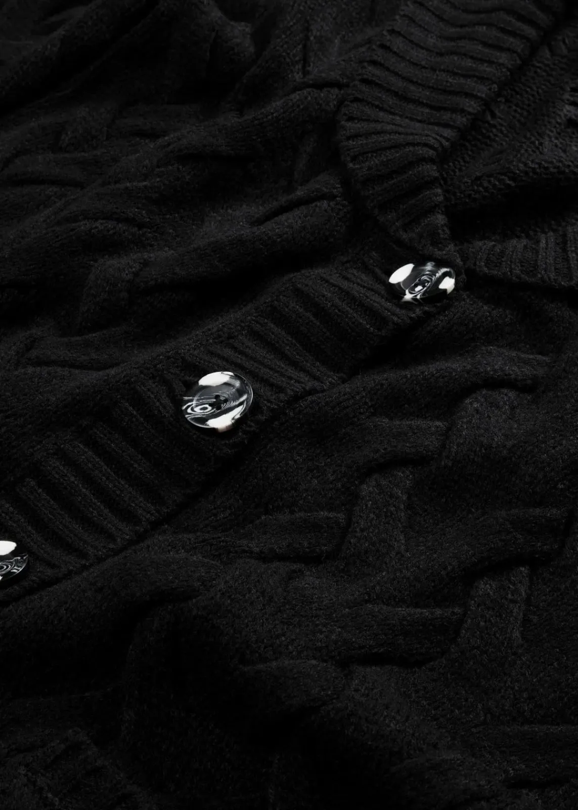 bonprix Bekleidung·Umstandsmode|Pullover & Strickjacken^Longstrickjacke mit Schalkragen und Zopfmuster schwarz