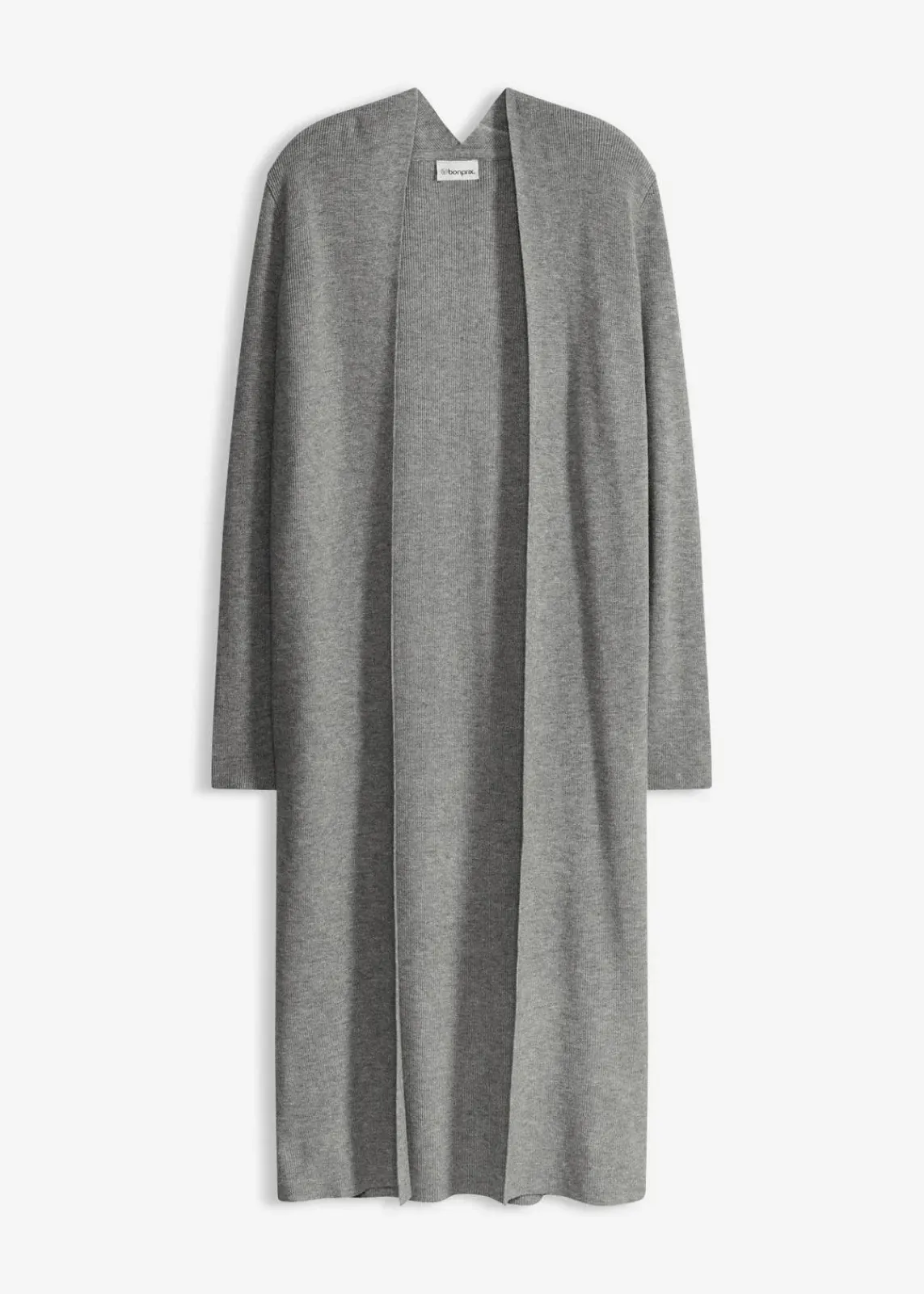 bonprix Bekleidung·Umstandsmode|Pullover & Strickjacken^Longstrickjacke mit Viskose grau meliert