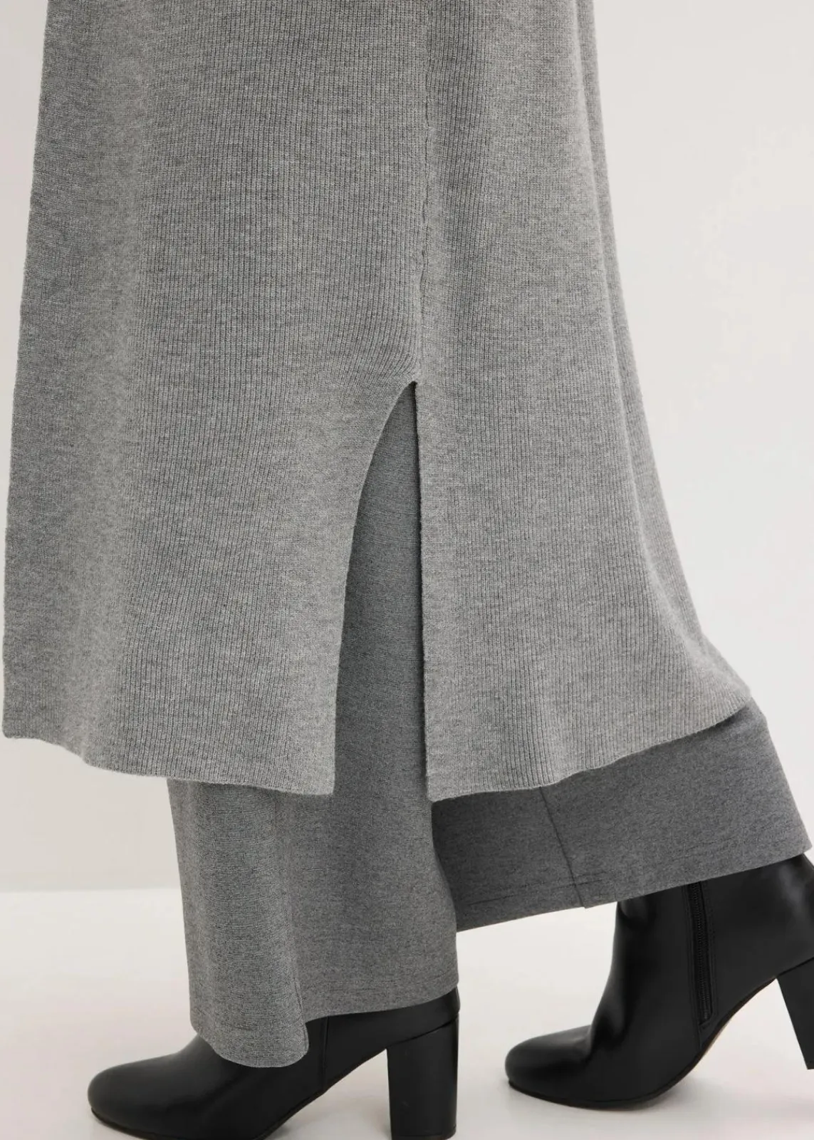 bonprix Bekleidung·Umstandsmode|Pullover & Strickjacken^Longstrickjacke mit Viskose grau meliert