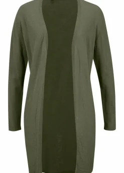 bonprix Strickmode|Bekleidung·Umstandsmode^Longstrickjacke, offen oliv
