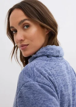 bonprix Sweat|Bekleidung·Blusen & Tuniken^Long-Sweatshirt mattblau meliert