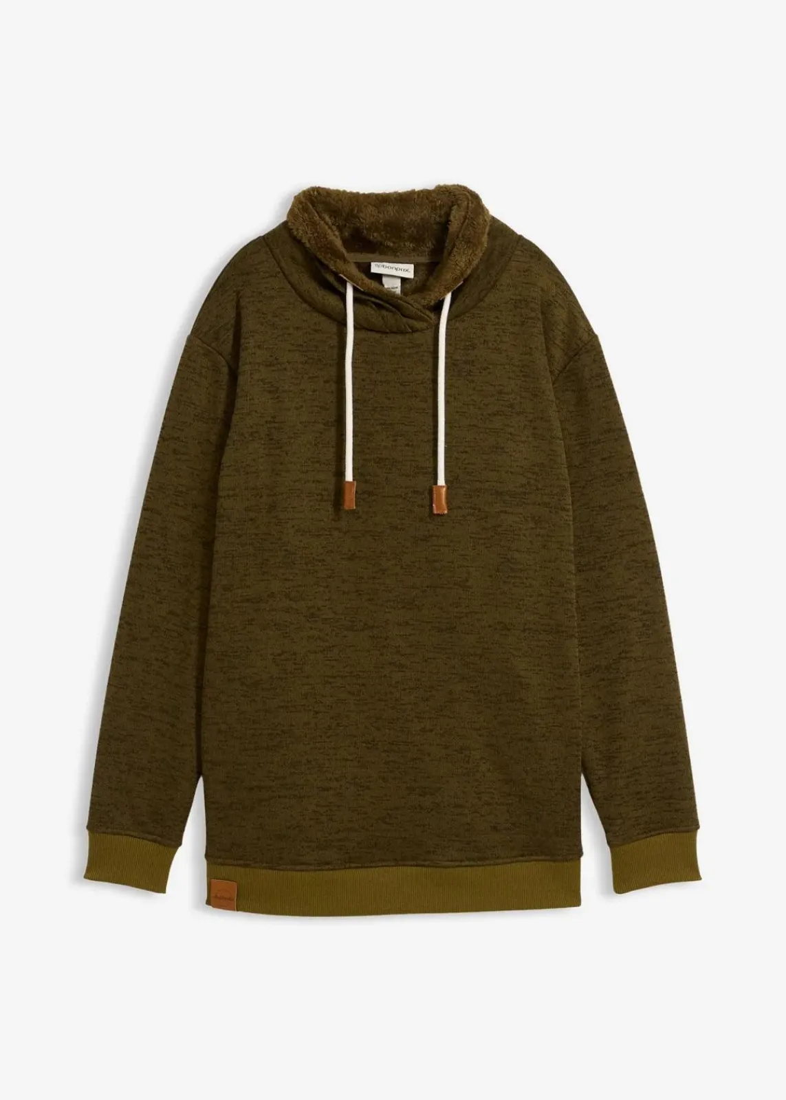 bonprix Sweat|Bekleidung·Blusen & Tuniken^Long-Sweatshirt erdoliv meliert