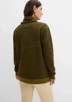bonprix Sweat|Bekleidung·Blusen & Tuniken^Long-Sweatshirt erdoliv meliert
